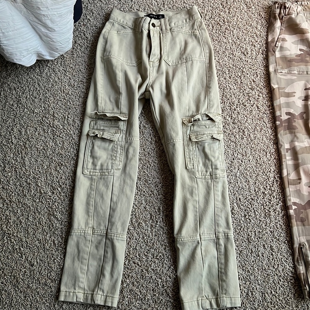 Khaki combat jeans